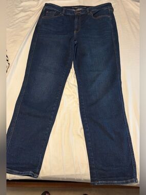 Chico's Dark Blue Straight-Leg Women's Jeans